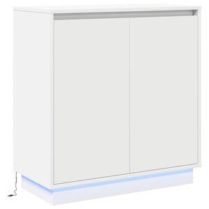 vidaXL LED Bufetas skirtas Balta 71 x 34,5 x 75 cm Apdirbta mediena