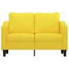 vidaXL Dvivietė sofa, &scaron;viesiai geltonos spalvos, 120cm, audinys