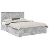 vidaXL Lovos rėmas Betono pilka 150 x 200 cm Apdirbta mediena