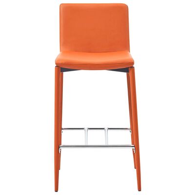 vidaXL Baro baldų komplektas, 5 dalių, oranžinis, dirbtinė oda
