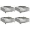vidaXL Vejo kra&scaron;tas 4 pcs 60 x 60 x 20 cm Plienas Sidabrinė