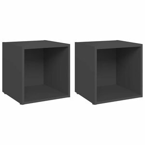 vidaXL TV spintelės, 2vnt., pilkos, 37x35x37cm, apdirbta mediena