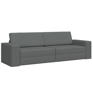 vidaXL Sofa lova 200cm Tamsiai pilka audinys