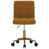 vidaXL Pasukamos valgomojo kėdės, 2vnt., rudos spalvos, aksomas