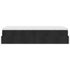 vidaXL Osmanų lovos rėmas su čiužiniu, juodas, 100x200cm, audinys