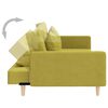 vidaXL Dvivietė sofa-lova su dvejomis pagalvėmis, žalia, audinys