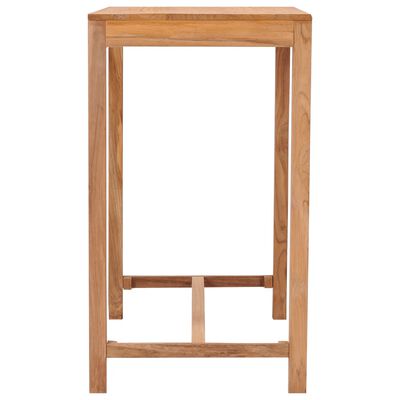 vidaXL Sodo baro stalas, 110x60x105cm, tikmedžio medienos masyvas
