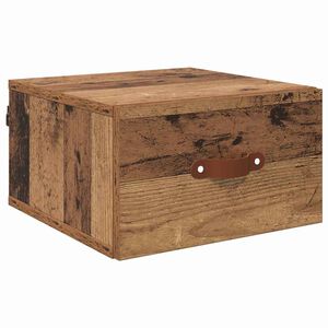 vidaXL Sieninis naktinis staliukas Senovinis medis 35 x 35 x 20 cm