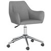 vidaXL Pasukamos valgomojo kėdės, 4vnt., &scaron;viesiai pilkos, audinys