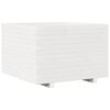 vidaXL Sodo lovelis, baltas, 70x70x49,5cm, pu&scaron;ies medienos masyvas