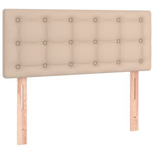 vidaXL Galvūgalis, kapučino spalvos, 90x5x78/88cm, dirbtinė oda