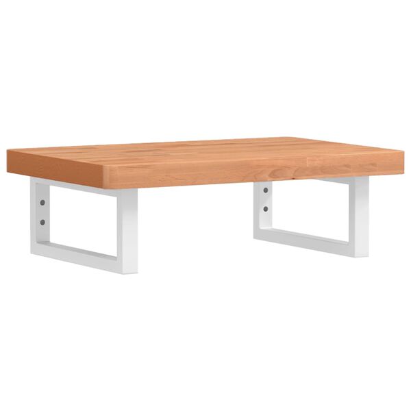 vidaXL Lentyna praustuvui, plienas ir bukmedžio medienos masyvas