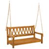 vidaXL Sodo sūpynė su suoleliu 2 -Seater 110 x 56 x 58 cm Natūrali