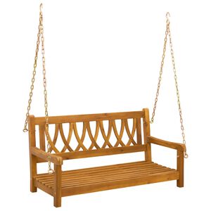 vidaXL Sodo sūpynė su suoleliu 2 -Seater 110 x 56 x 58 cm Natūrali