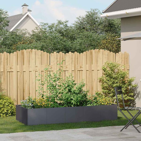 vidaXL Lovelis, antracito spalvos, 200x80x40cm, plienas