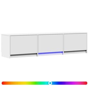 vidaXL TV spintelė su LED Baltas 165 x 34 x 40 cm Dirbtinė mediena