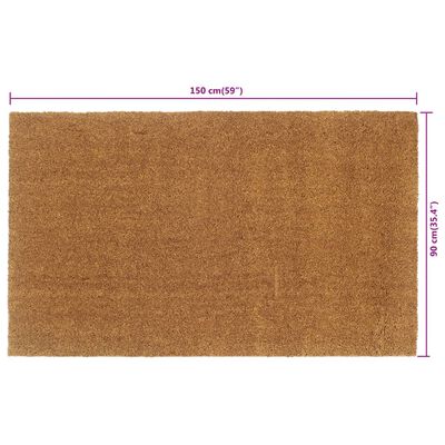 vidaXL Durų kilimėlis, natūralus, 90x150cm, kokoso pluoštas