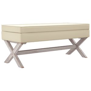 vidaXL Daiktadėžė-taburetė, 110x45x49cm, linas
