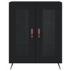 vidaXL Šoninė spintelė, juodos spalvos, 69,5x34x90cm, apdirbta mediena