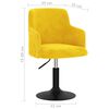 vidaXL Pasukamos valgomojo kėdės, 2vnt., garstyčių geltonos, aksomas