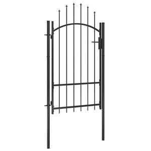 vidaXL Sodo vartai Woerden plienas 1x1,7 m juodi