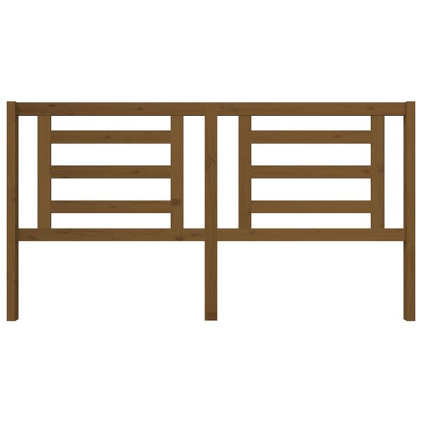 vidaXL Lovos galvūgalis, medaus rudas, 186x4x100cm, pušies masyvas