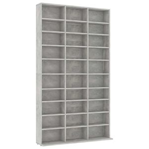vidaXL Spintelė kompaktiniams diskams, betono, 102x16x177,5cm, mediena