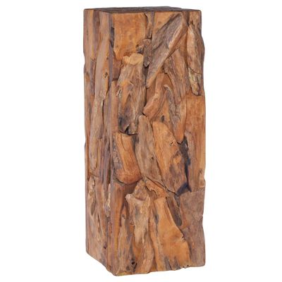 vidaXL Šoninis staliukas, 30x30x80cm, tikmedžio medienos masyvas