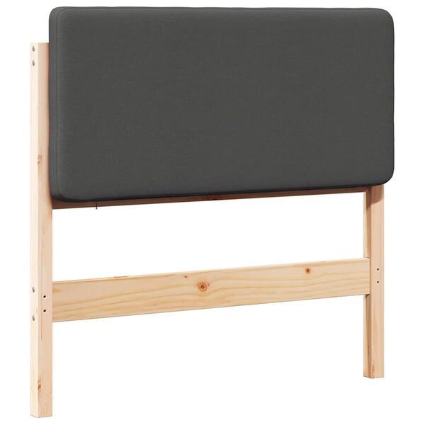 vidaXL Apmu&scaron;ta lovos galvūgalis Ruda ir tamsiai pilka 90 cm