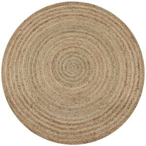 vidaXL Kilimas, pintas džiutas, 120cm, apvalus