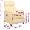 vidaXL Elektrinis masažinis krėslas, kreminės spalvos, dirbtinė oda