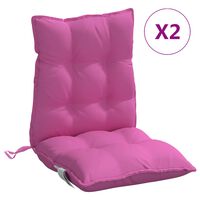 vidaXL Kėdės pagalvėlės, 2vnt., rožinės, oksfordo audinys