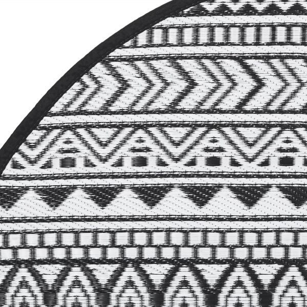 vidaXL Lauko kilimas, ARAKIL juodos spalvos, 120cm skersmens, PP