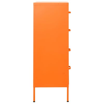 vidaXL Komoda su stalčiais, oranžinės spalvos, 80x35x101,5cm, plienas