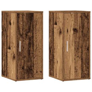 vidaXL Spintelės batams, 2vnt., sendintos medienos, 32x35x70cm, MDP