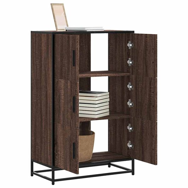 vidaXL Highboard Rudas ąžuolas 68x35x106,5 cm Mediena ir metalas