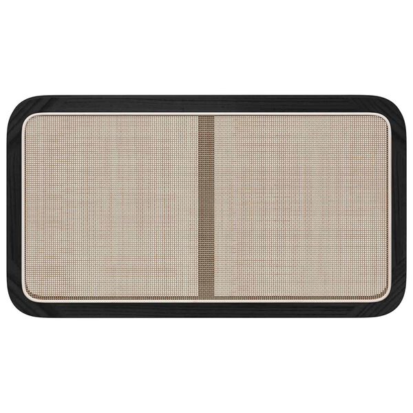 vidaXL Galvūgalis su galvūgalio Juoda 100 x 55 x 3 cm Ratanas