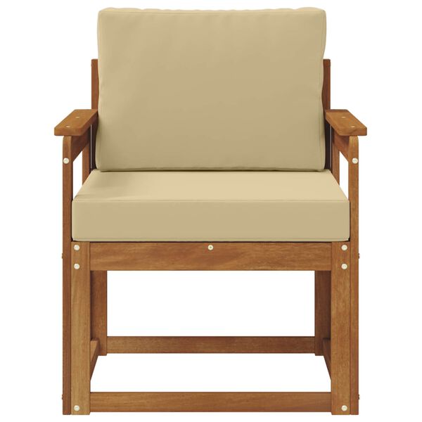 vidaXL Lauko sofa Tvirta akacijos mediena ir poliesteris Natūrali