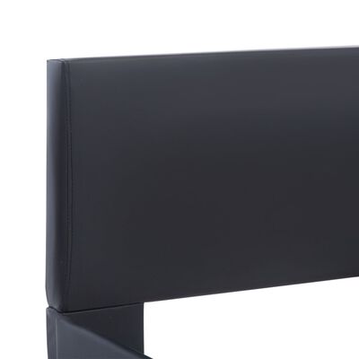 vidaXL Lovos rėmas, juodos spalvos, 160x200 cm, dirbtinė oda
