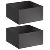 vidaXL Sodo vazonas 2 vnt. Juoda 60 x 60 x 40 cm