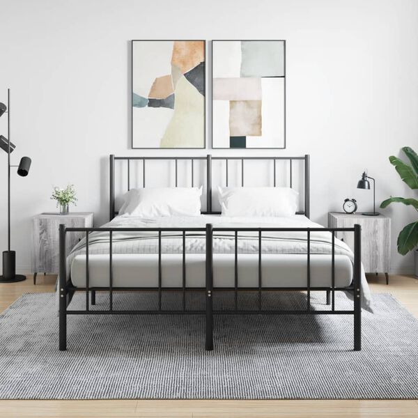 vidaXL Naktinės spintelės, 2vnt., pilkos ąžuolo, 40x40x50cm, mediena