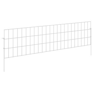 vidaXL Sodo tvora su kuoliukais 24 vnt. 115 x 30 cm Sidabrinė
