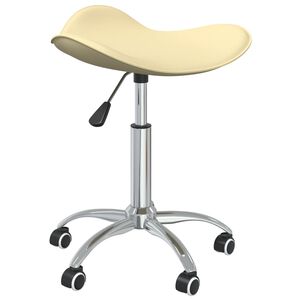 vidaXL Biuro kėdė, kreminės spalvos, dirbtinė oda (323687)