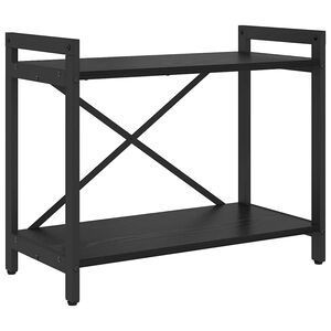 vidaXL Knygų lentyna 60 x 30 x 50 cm Apdirbta mediena Juodas ąžuolas