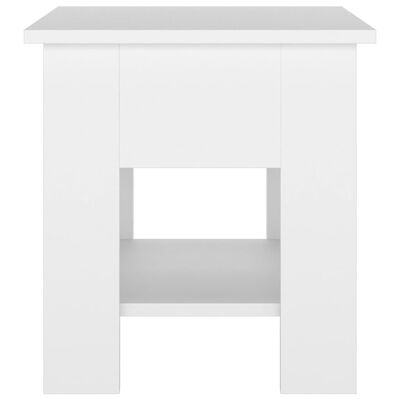 vidaXL Kavos staliukas, baltas, 40x40x42cm, apdirbta mediena