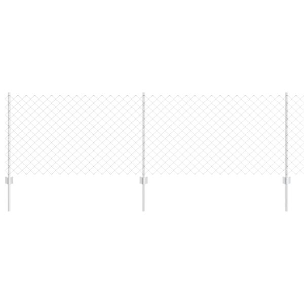 vidaXL Tvora su stulpais Sidabro 0,8 x 10 m Plienas