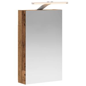 vidaXL Vonios veidrodžio spinta Senas medis 30 x 10,5 x 50 cm