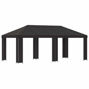 vidaXL Sodo Paviljonas 6 x 3 m Antracito Poliesteris ir plienas 190