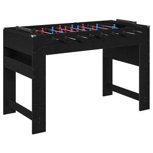 vidaXL Fuzbolas stalas Juodas Ąžuolas 125 x 60,5 x 80 cm