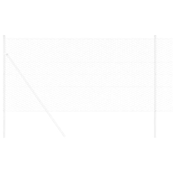 vidaXL Heksagoninė tvora Sidabro 0,5 x 100 m Galvanizuotas plienas